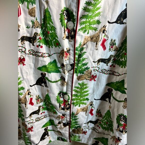 Pajama top by Danica Herrick boutique size Medium- holiday and the dog’s motif - Picture 6 of 11